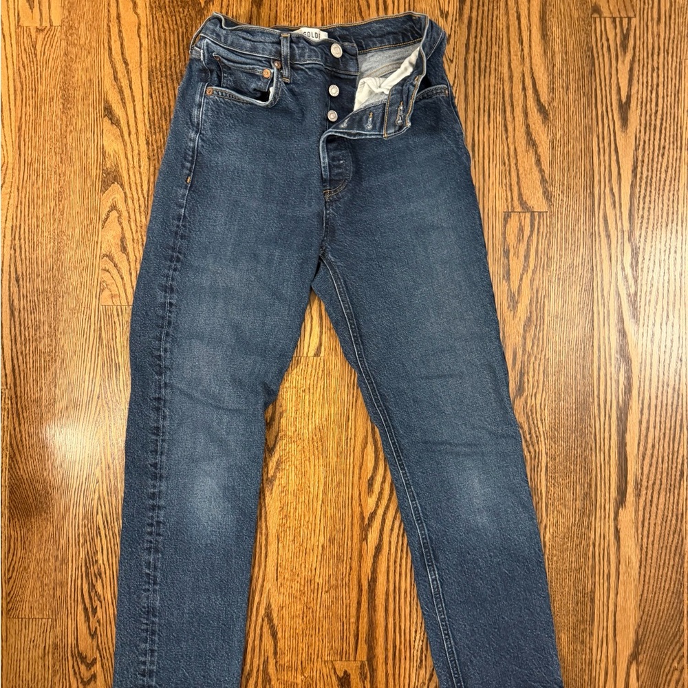 Agolde Riley Crop in dark blue